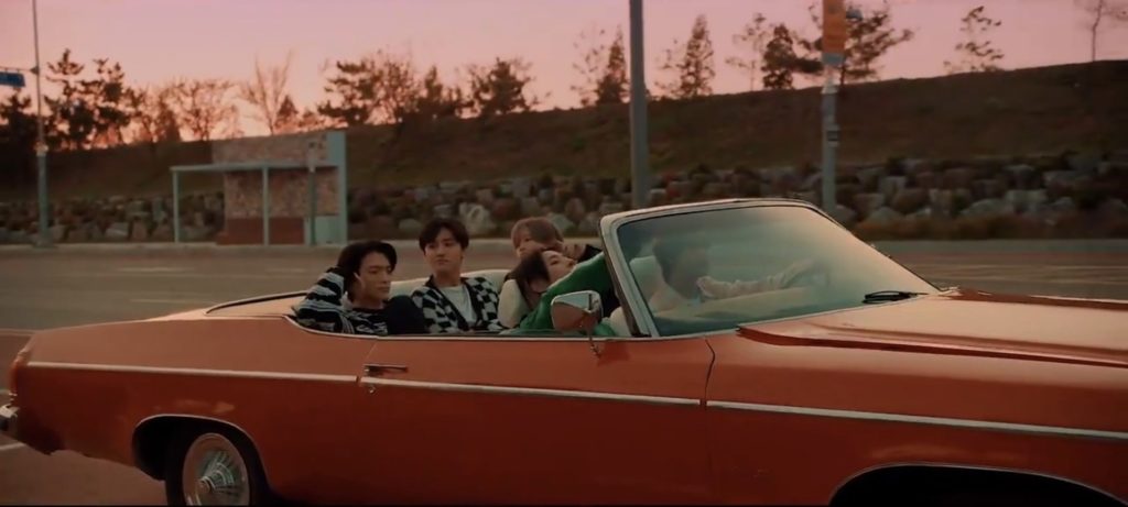 NCT Dream Dive Into You in red car