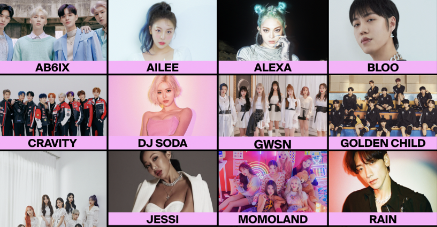 K-pop SuperFest group collage