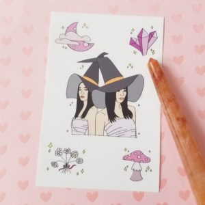 KMosCharmShop Irene and Seulgi Monster witchy themed sticker sheet