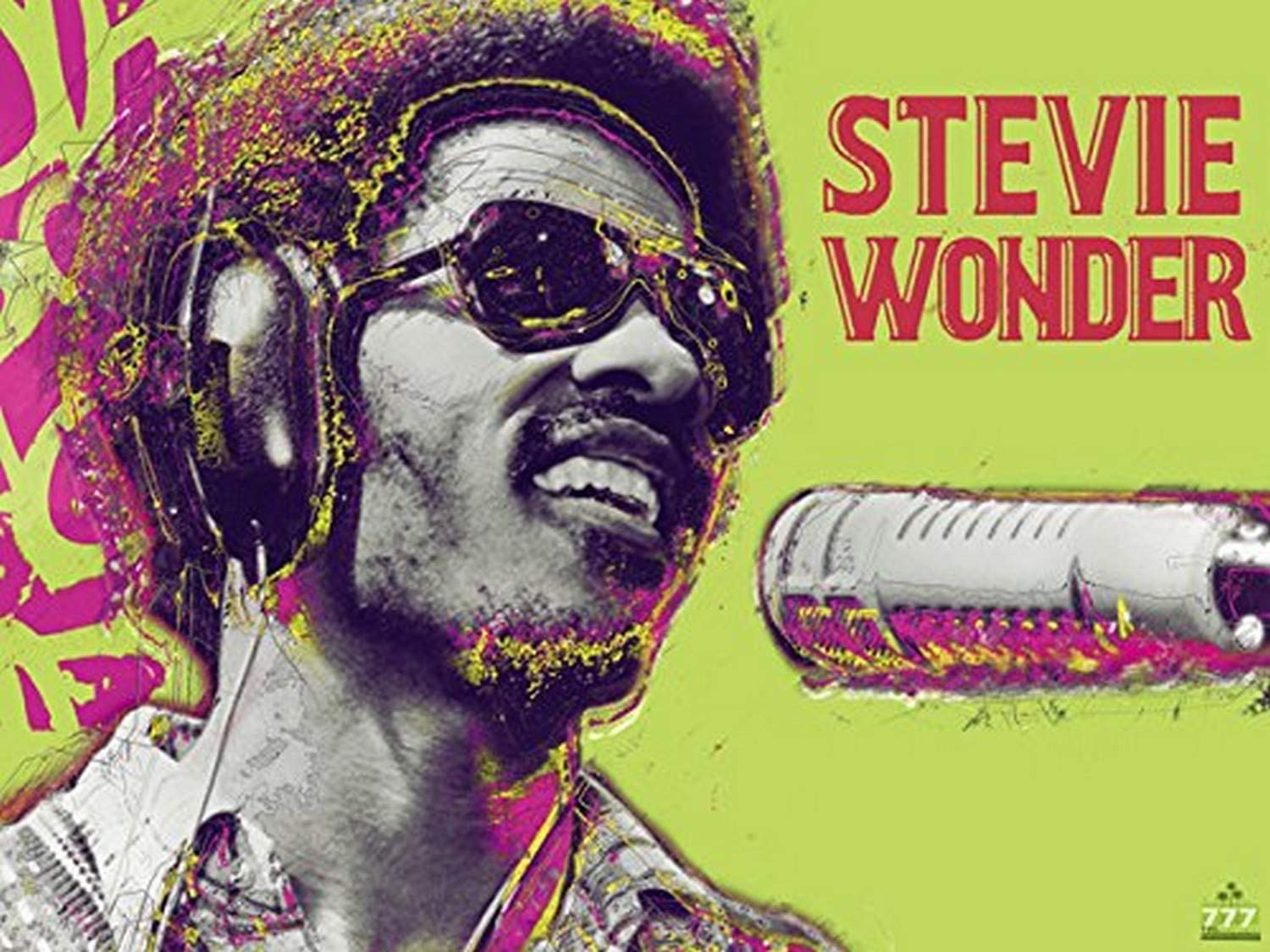 NCT 127 Art Gifts - A colorful Stevie Wonder poster.