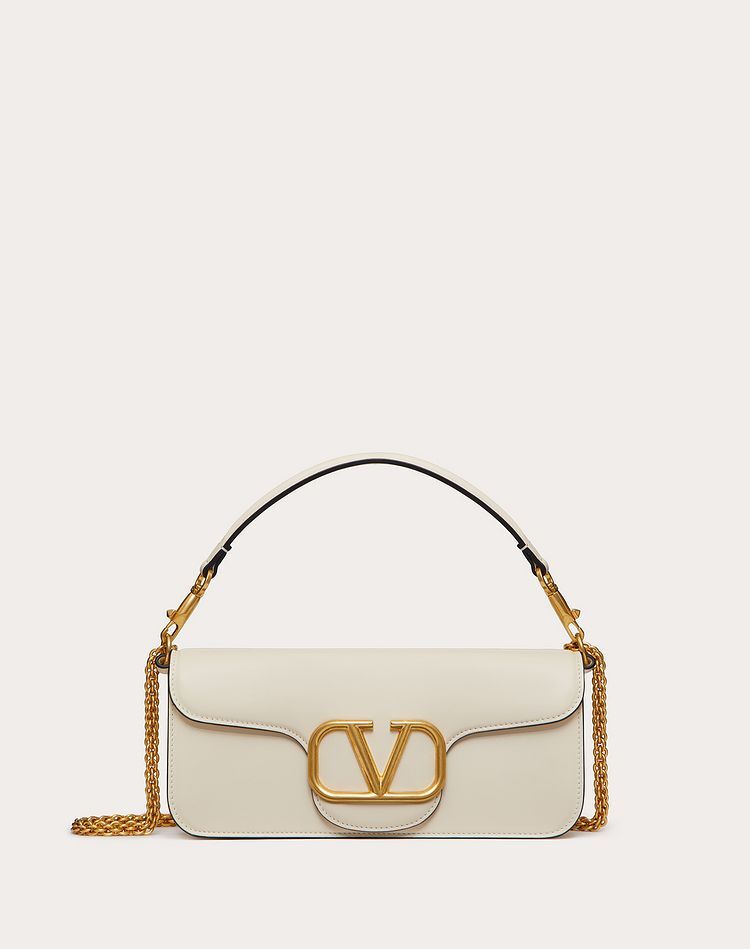 Loco Calfskin Shoulder Bag White