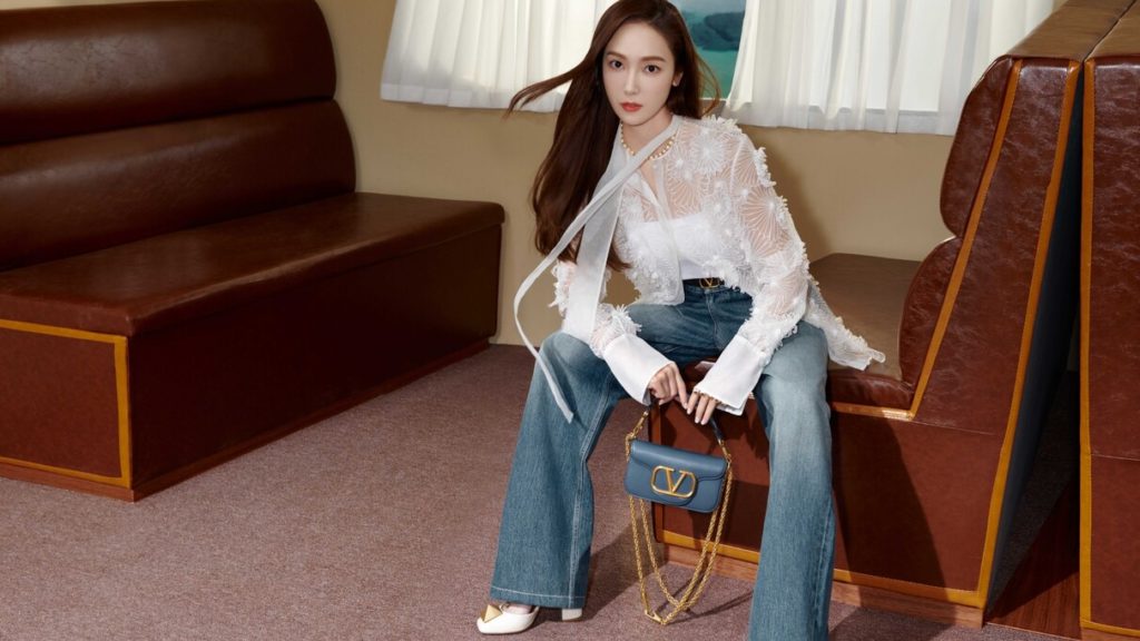 Jessica Jung with Valentino's Mini Loco Bag