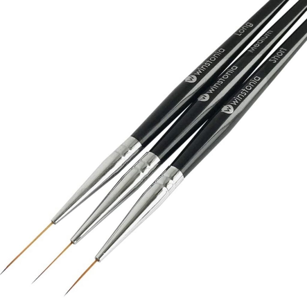 Neo Seoul Nightclub - thin striping nail art brushes from Winstonia.