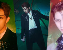A three-picture collage of Winwin of WayV