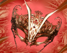 A mask from WayV’s Phantom album cover, designed by Solwhi Park.