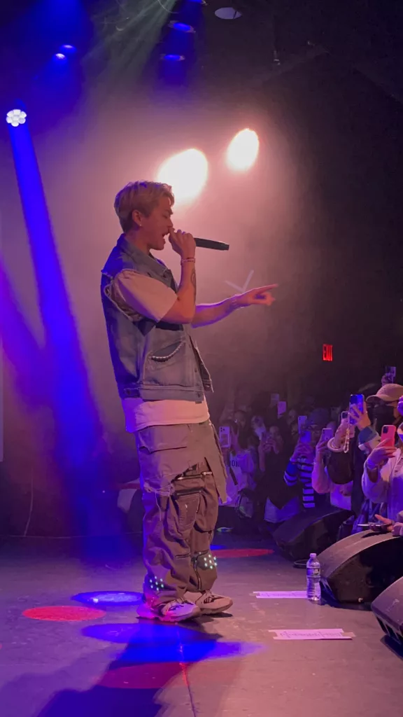 JUNNY performing at his second NYC concert for the blanc tour.