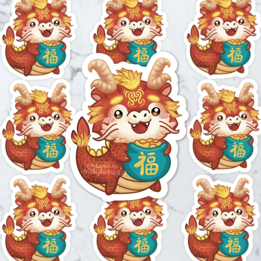 Lunar New Year Chinese Dragon Sticker