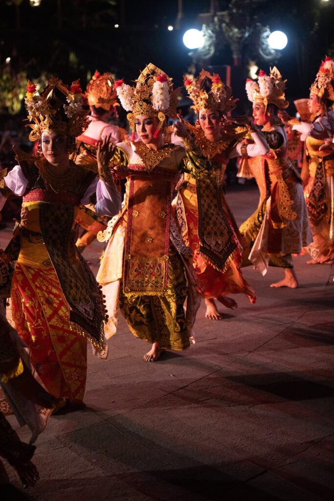 Balinese dancers performing.